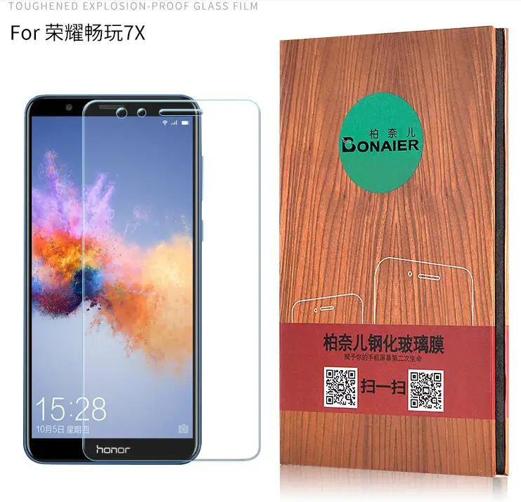 Закаленное стекло Bonaier для Huawei Honor 7X 9H 2.5D Взрывозащищенная и устойчивая к