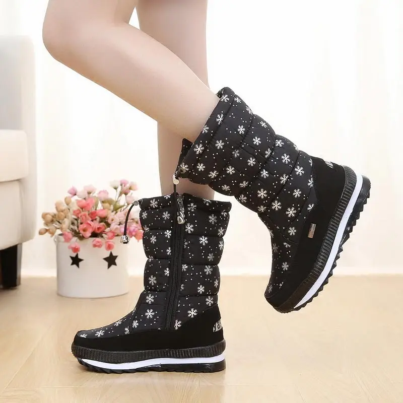 snowflake womens long snow boots