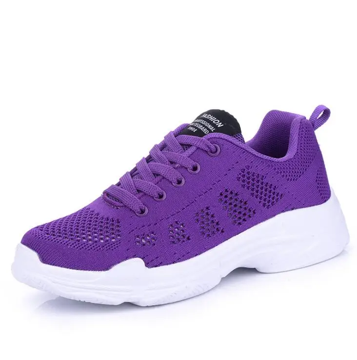 Новинка; Лидер продаж; летние женские дышащие кроссовки для бега; спортивная обувь; DWZ1725 - Цвет: Фиолетовый