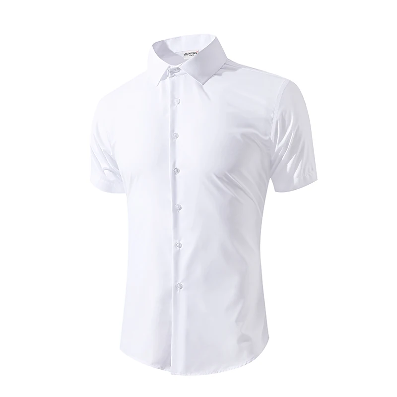 

Summer White Shirt Men Short Sleeve School Student Men's Casual Shirt Slim Fit Formal Dress Shirt Boy Men Clothes 2018
