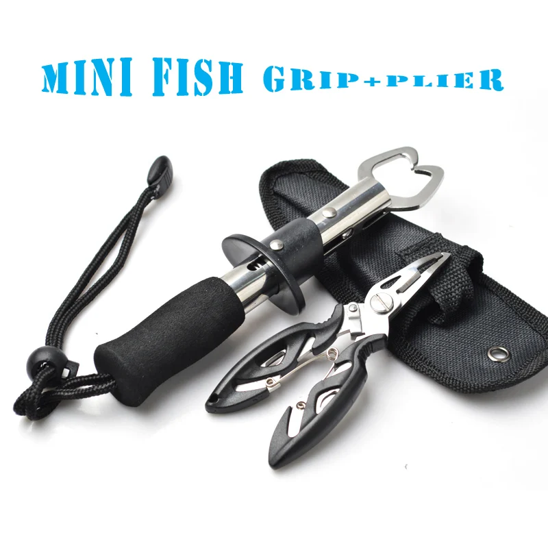 Fishing Tools Set Stainless Steel Fish Lip Gripper Grip(180mm)+Pliers