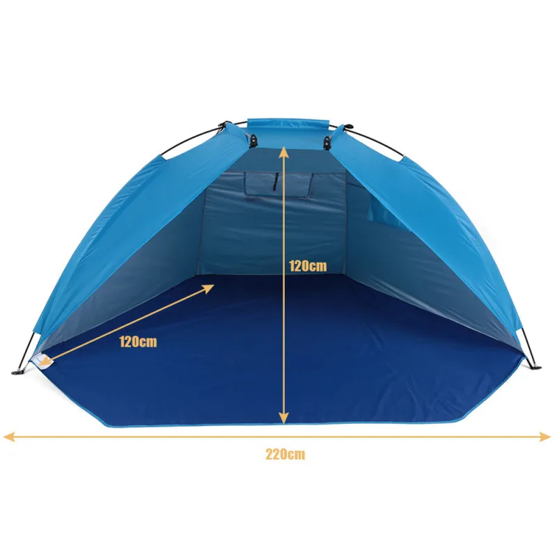 Outdoor Beach Tent Sun Shed 2 People Rugged 170T Polyester Sunshade Fishing Tent Camping Picnic Walking Park Ultra Light Tent5