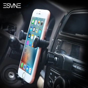 

ESVNE Universal Air Vent or CD Slot Holder, Adjustable Mobile Phone Car Holder for iPhone 6 7 Samsung support cellular phone