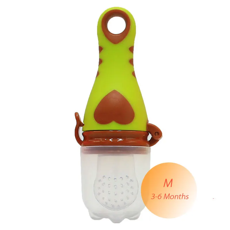 1 шт., Детская соска в форме сердца, кормушка для фруктов, соски для кормления, безопасные детские принадлежности, соска, бутылочки - Цвет: Green M