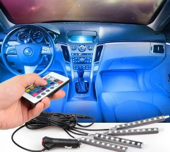 Posbay 4 шт. автомобильный RGB светодиодный светильник Автомобильный декоративный