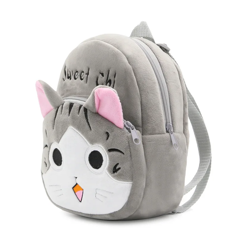 Милые плюшевые рюкзаки с рисунком кота Чи из мультфильма, плюшевый откидной Чехол, рюкзак для детского сада, мягкая сумка для детей, девочек 1-3 лет