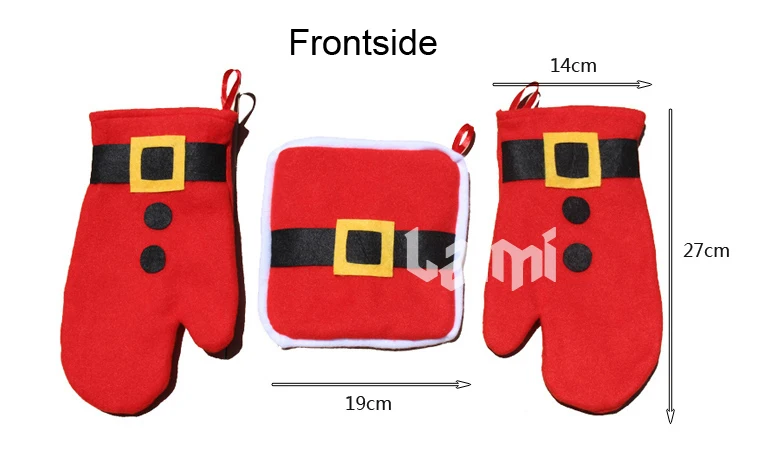 3 шт/лот перчатки для тепловых подушек рождественские украшения необходимые принадлежности Посуда креативный подарок для дома Adornos Navidad