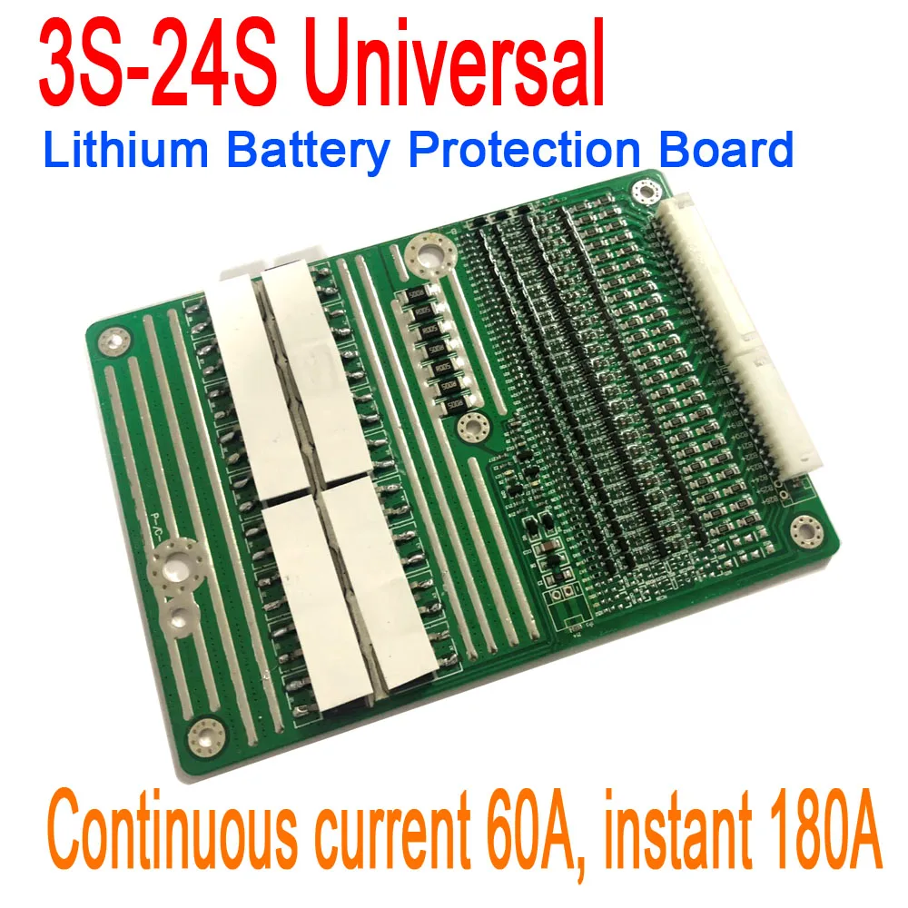 3 S 26 60A 18650 литий ионный аккумулятор Защитная плата мгновенный 180A w/Balance 4S 5S 6S 7S 10S 12S