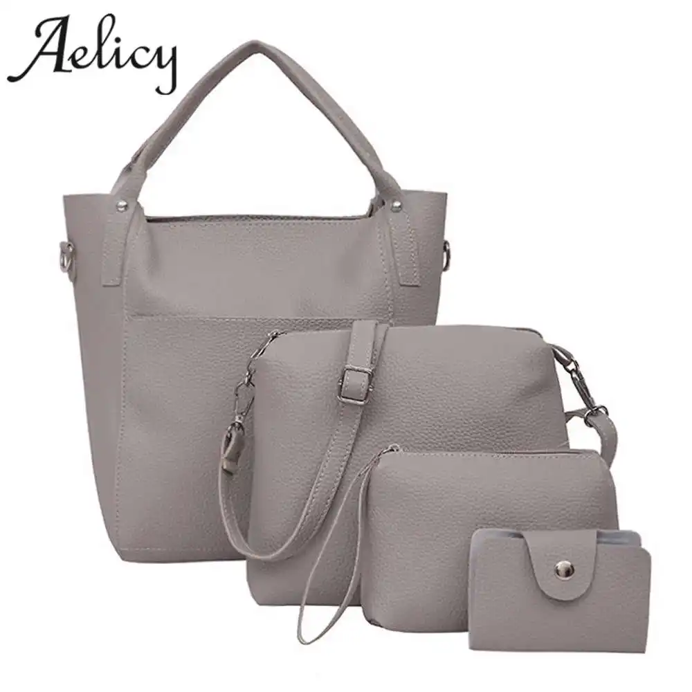 Aelicy 4 шт./компл. купить один получить четыре сумки мода четыре комплект сумочки сумки на плечо четыре сумки женские известные бренды высокого качества