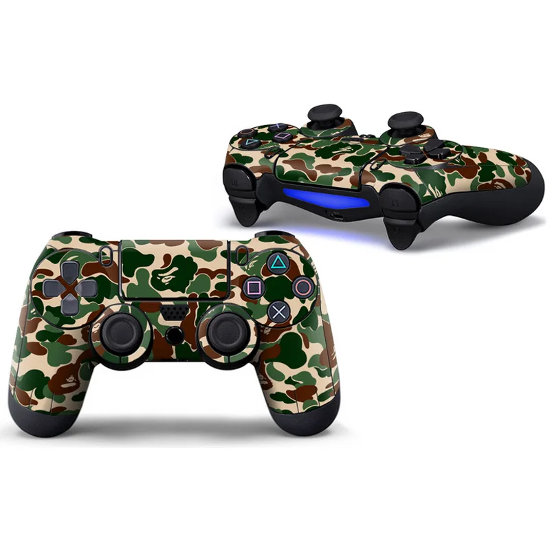 Камуфляж Защитная крышка Стикеры для PS4 Геймпад кожи для Playstation 4 controle наклейка Интимные аксессуары - изображение