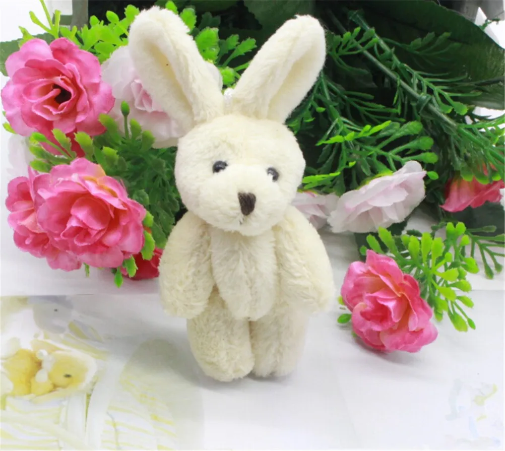 

2Pcs/Set DIY Pendant Plush Stuffed Toy Wedding Gift Joint Rabbit Bouquet Doll Toy Lovely Rabbit Pendant Wedding decorations