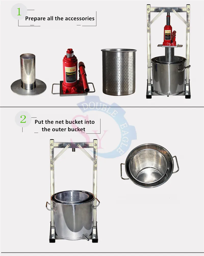 36L коммерческий ручной гидравлический домкрат медовый пресс машина фрукты и овощи Пресс Соковыжималка из нержавеющей стали ручная соковыжималка для винограда