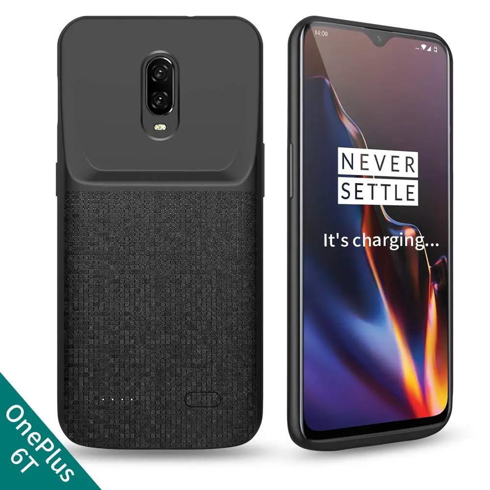 Для OnePlus 6T чехол для аккумулятора NEWDERY 4700mAh тонкий Расширенный чехол для зарядного устройства с ТПУ поднятым обрамлением для 1 Plus 6T