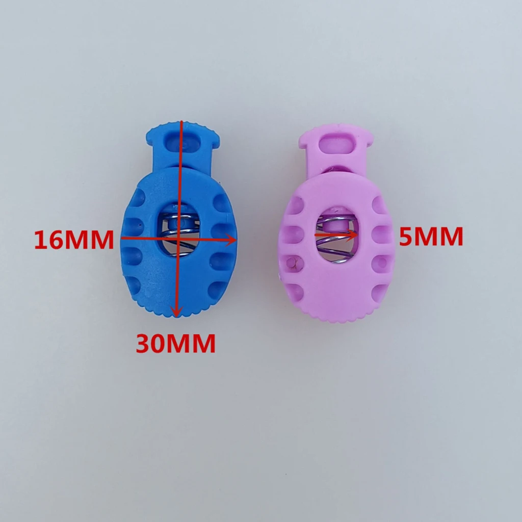 MagiDeal 10 Sets Cord Lock Toggle Buckle Shock Cord Stopper with Metal Spring for Drawstrings on Clothing and Bags 
