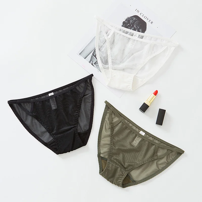 Summer Perspective Temptation Lingerie Ladies Low Waist Briefs Mesh Sexy Hollow Briefs Calvin Klein Underwear 3Pcs/Lot I15 Z42