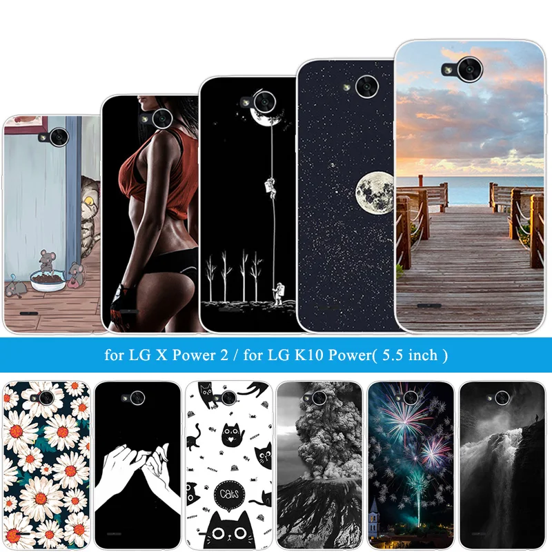 For LG X Power 2 / K10 Case 5.5 inch for Back Cover Soft Tpu Skins Protective Pattern Wooden Cases | Мобильные телефоны и