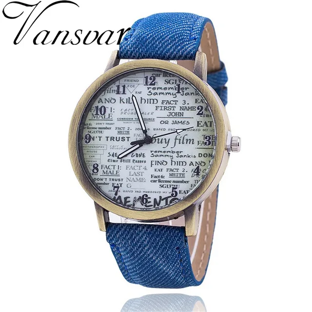 Dropshipping Fashion Jeans Watch Women Cute Newspaper Wristwatches Fashion Casua Dropshipping Fashion Jeans Watch Women Cute Newspaper Wristwatches Fashion Casua