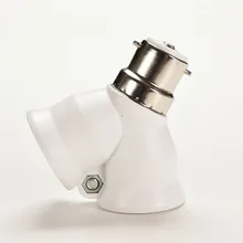 1 шт. Y Форма огнеупорные Материал B22 до 2 x E27 держатель лампы конвертер преобразование гнезда патрон для лампочки сплиттер адаптер