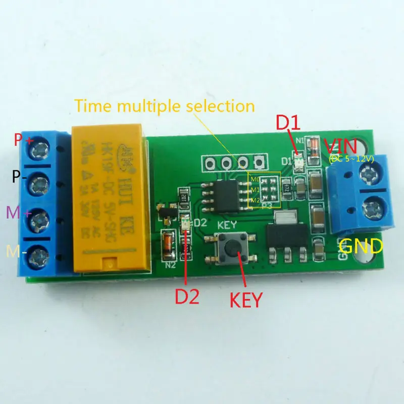 5V~ 12V DC двигатель обратная полярность циклический таймер реле задержки ретранслятора времени