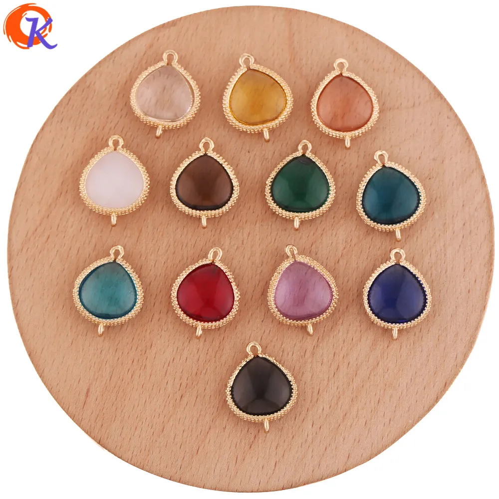 

Cordial Design 50Pcs 14*19MM Jewelry Accessories/Charms Jewelry/Crystal Earring Connectors/DIY Making/Hand Made/Earring Findings