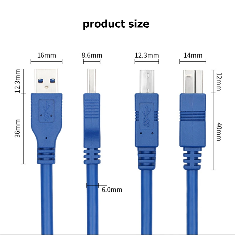 Trumsoon USB 3.0 Printer Cable USB3.0 Type A Male to B Male Extension Print Cord Wire Sync Data Cable for PC Printer Trumsoon USB 3.0 Printer Cable USB3.0 Type A Male to B Male Extension Print Cord Wire Sync Data Cable for PC Printer