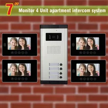 4 units apartment intercom system video intercom for 4 unit apartment video door phone home intercom system video doorbell