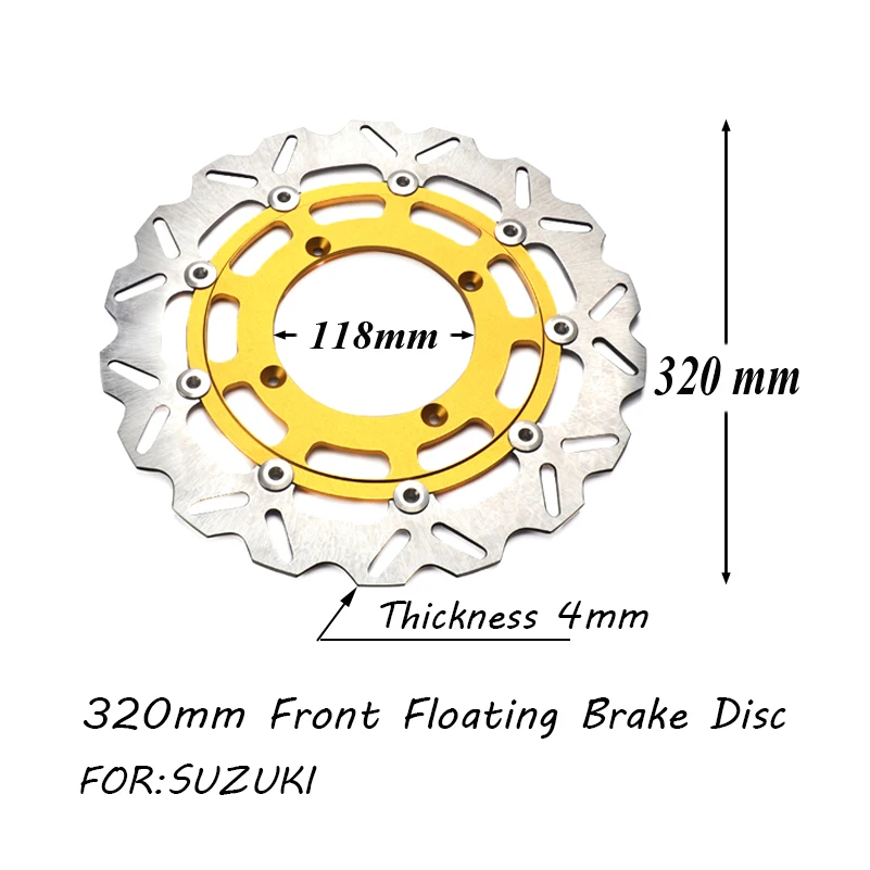

320MM Oversize Front Floating Brake Disc Rotor Plate Fit For Dirt Pit bike Racing Motorcycle Supermoto