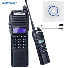 Baofeng UV-82 Walkie Talkie With 4200mah Li-ion Battery Black Dual Band VHF/ UHF Ham Radio Transceiver+Programming Cable