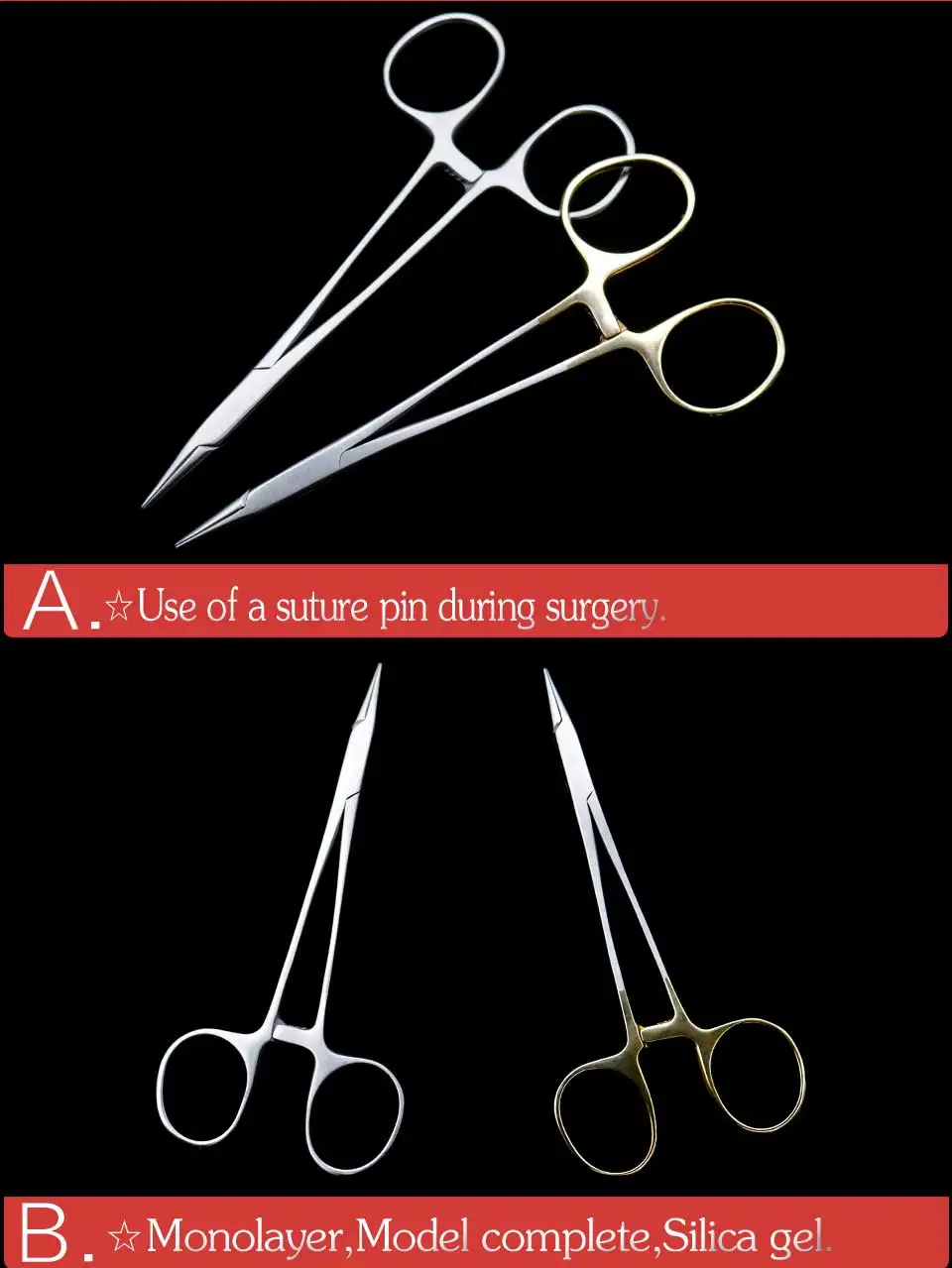 Suporte de Agulha Cosméticos e Instrumentos de Cirurgia 14cm de Aço Inoxidável Plástica Ferramentas Cirúrgicas Aureate Alça Porte-aiguille 5 cosméticos e instrumentos de cirurgia plástica ferramentas
