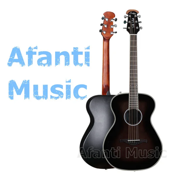 Музыкальная Акустическая гитара Afanti Super Round Back/из углеродного волокна Back & Side 40