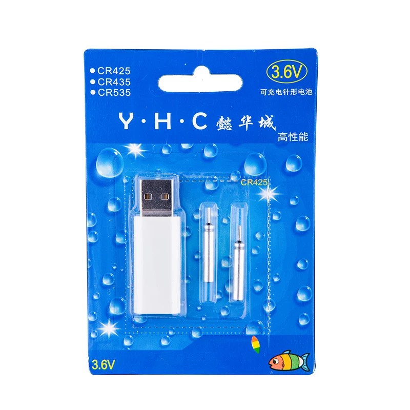 قابلة للشحن بطارية cr425 صيد تعويم مباراة البطارية شاحن usb لاستخدام يناسب مختلف أجهزة FU004 يتناول الصيد