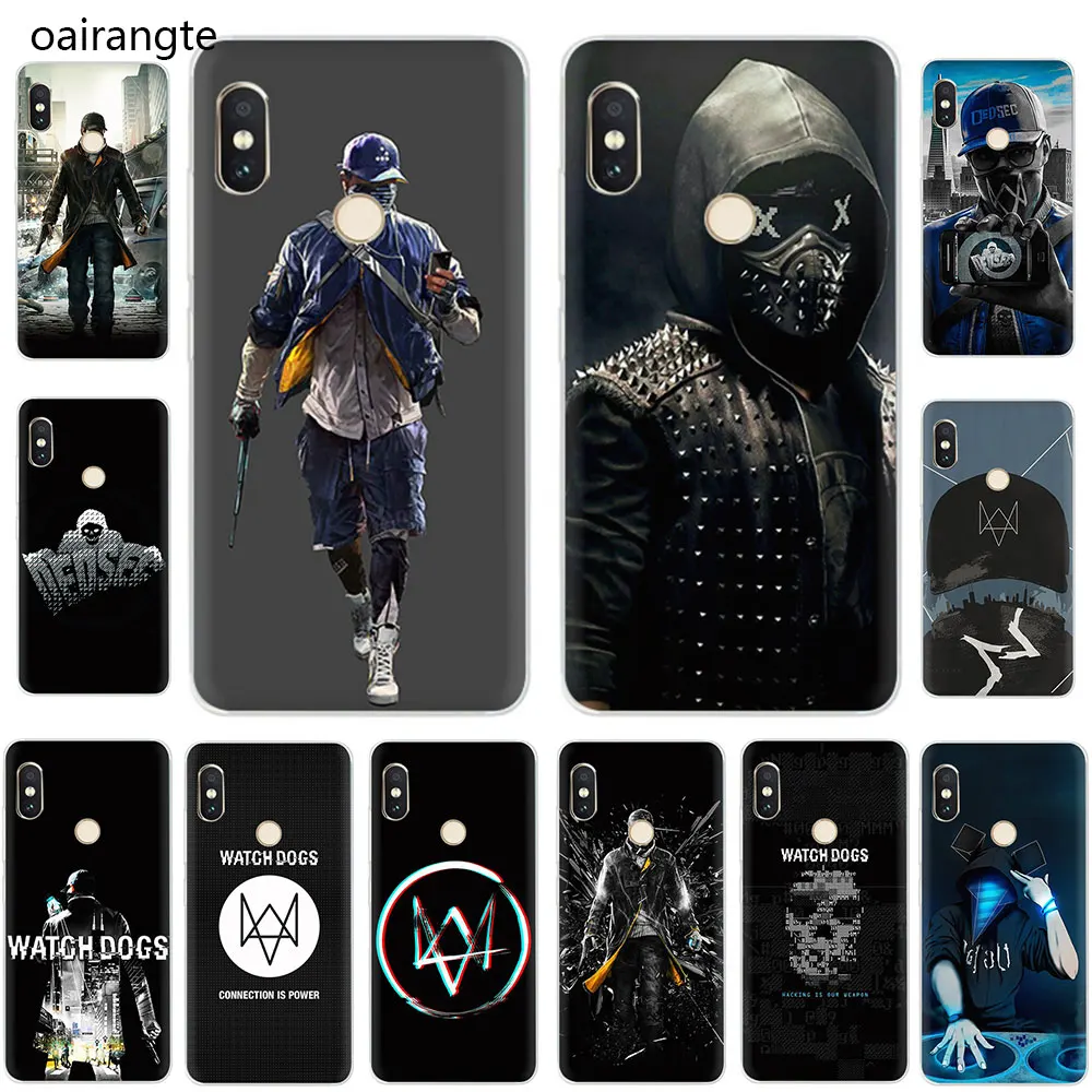 Жесткий чехол для телефона Watch Dogs Xiaomi Mi MAX 3 9 8 SE 6 5S A2 Lite Mix 2S A1/5X A2/6X F1 9T CC9e A3 pro|Бамперы|