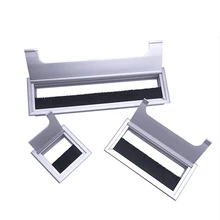 Aluminum Alloy Square Wire Hole Cover Desktop Desk Threading Box MAL999