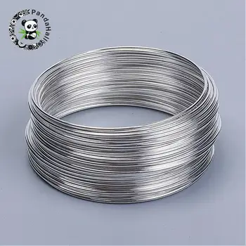 

5.5cm Steel Memory Wire Jewelry Findings for DIY Silver Color, wire: 1.0mm, about 350 circles/500g
