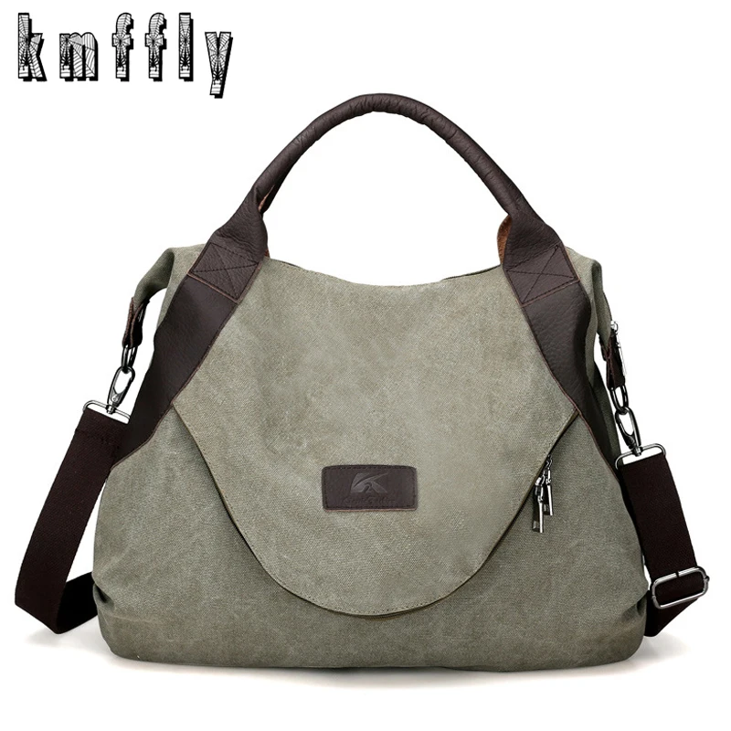 

Factory Outlet 2018 Large Pocket Casual Tote Bags Women Canvas Bag Designer handbags High Quality Big Travel Shoulder bags
