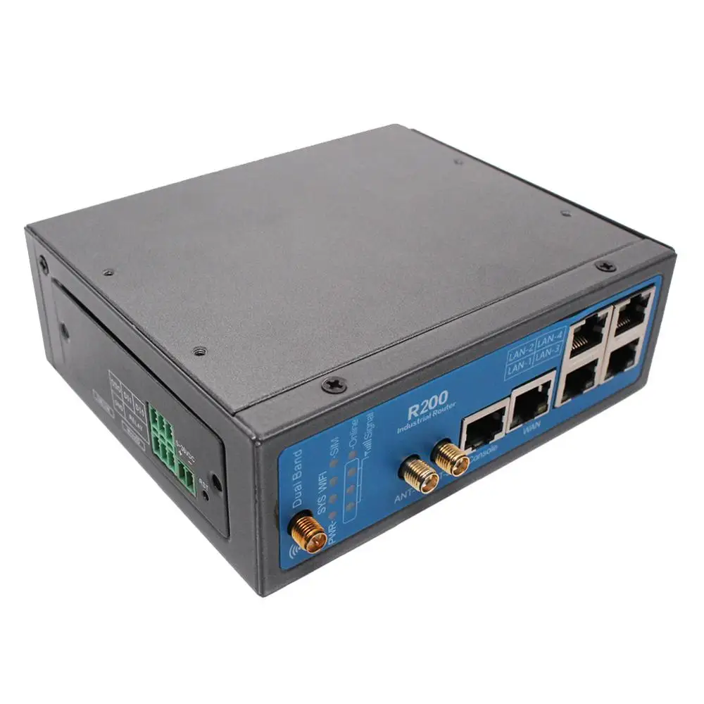 Двухдиапазонный маршрутизатор 802.11AC 2 4 ГГц 5 гигабитный Ethernet 4G Wi Fi R200 промышленный