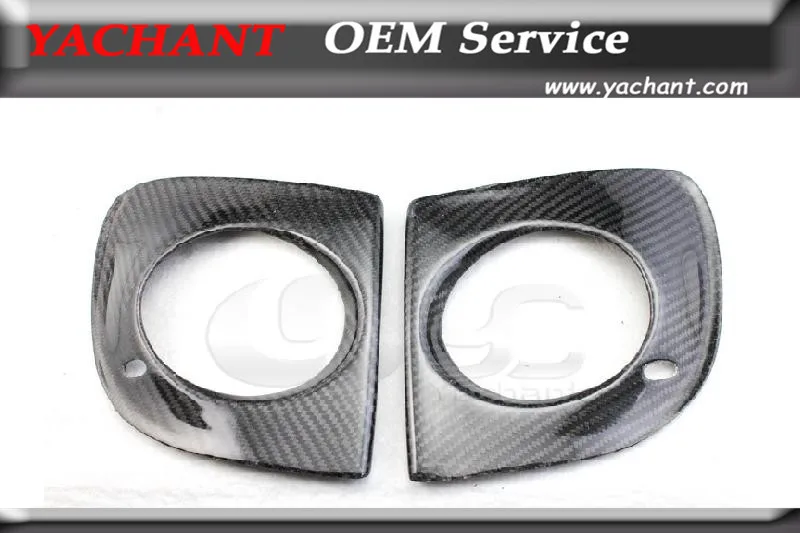 Car-Styling Carbon Fiber CF Front Fog Lights Cover Fit For 2008-2012 Mitsubishi Lancer Evolution EVO X 10 Covers | Автомобили и