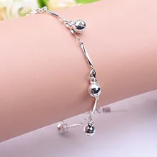 Модный популярный посеребренный ювелирный браслет с маленькими колокольчиками, женский свадебный подарок