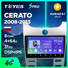 TEYES SPRO Штатное Головное устройство For KIA Cerato Forte 2008-2013 GPS Android 8.1 aвтомагнитола магнитола автомагнитолы Андроид для Киа Серато 2 Форте 1 TD аксессуары штатная магнитола автомобильная мультимедиа