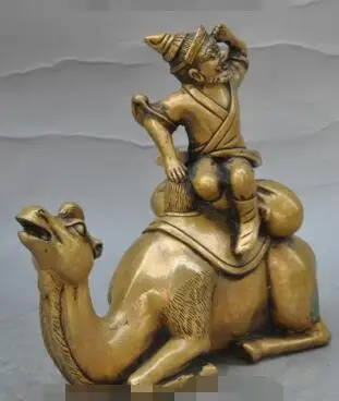 

S1290 7" tibet buddhism Tantra bronze mahakala god buddha ride Llama Exorcism statue