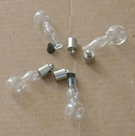 

Free shipping!!!200pcs/lot calabash Glass bottle vial * charms *pendants for necklace top 5mm GVP0027