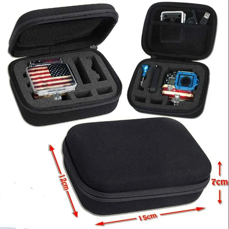 

Foleto Camera Bag Portable Shockproof Protective Carry case packet package Storage box Small size for gopro 4 3 2 sj4000 sj5000