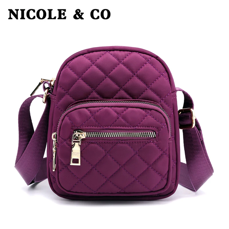 

NICOLE & CO Fashion bag nylon women's one-shoulder bag casual mobile phone wallet