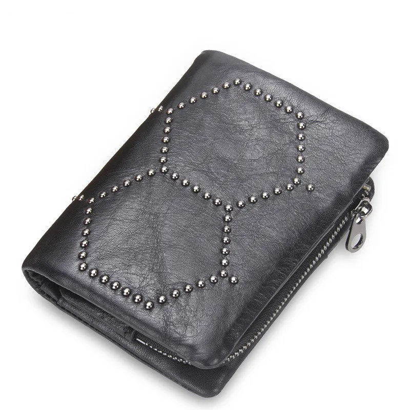 Men&#39;s Wallet Genuine Leather Removable Coin Purse Hot Sale Cow Leather Handle Revit Bag Mens ...