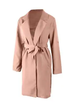 

Autumn and winter leisure new long style trench coat coat women's clothing