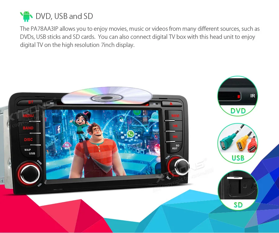Best 7" Android 8.1 Oreo RDS Car Multimedia DVD Navigation GPS Radio for Audi A3 2003-2012 & Audi S3 2006-2012 & Audi RS3 2011-2012 12 Best 7" Android 8.1 Oreo RDS Car Multimedia DVD Navigation GPS Radio for Audi A3 2003-2012 & Audi S3 2006-2012 & Audi RS3 2011-2012 12