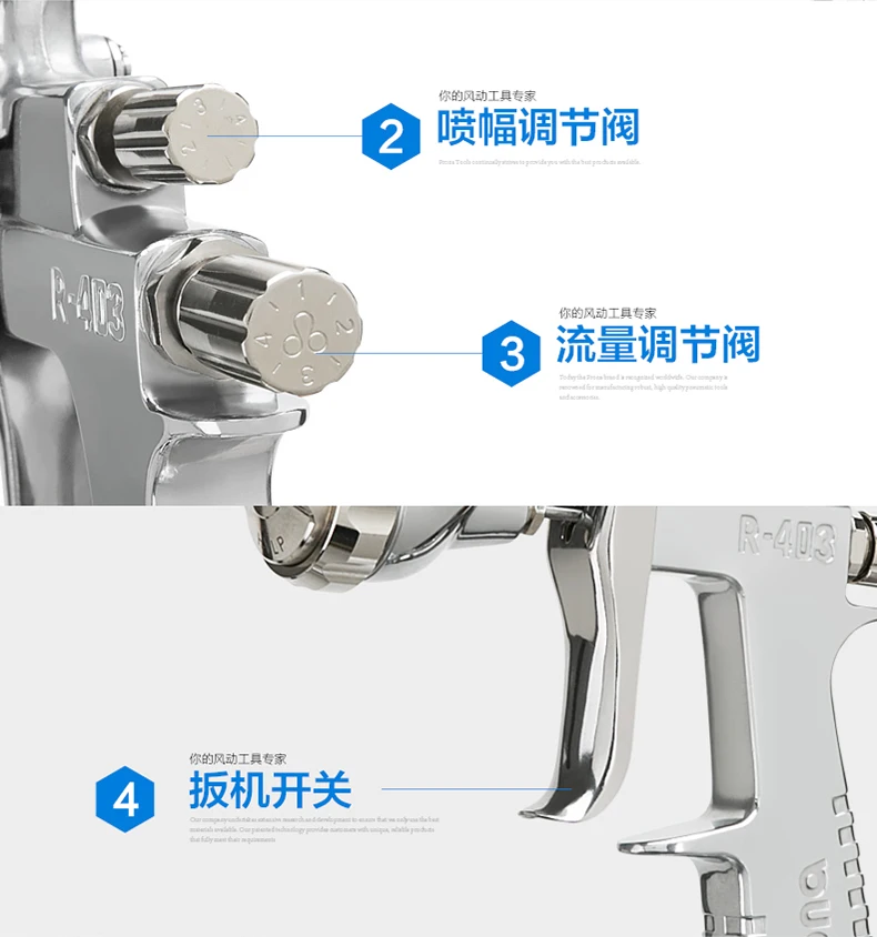 prona R-403-DP spray gun R403DP painting gun-16