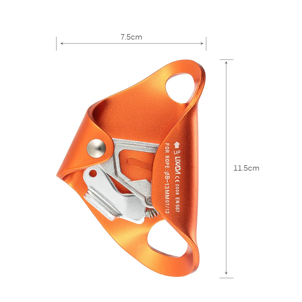 4KN грудь из алюминиевого сплава для 8мм-13 мм канат скалолазание спелечение гладкое спасательное снаряжение оборудование подъем CE