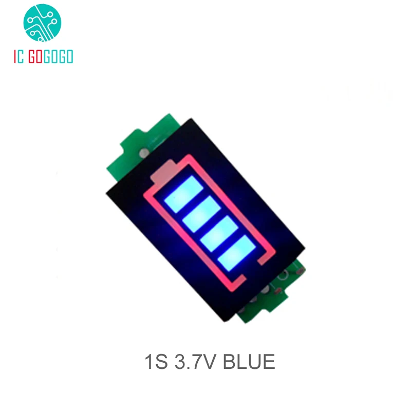 3.7V Lithium Battery Capacity Indicator Module 4.2V Blue display Power Tester