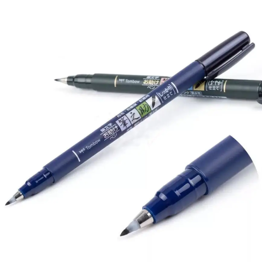  2018 2Pcs Fudenosuke Brush Pen Hard Soft Brush Pen Calligraphy Invitation Signature Pen 3SW0606 - 32883574365